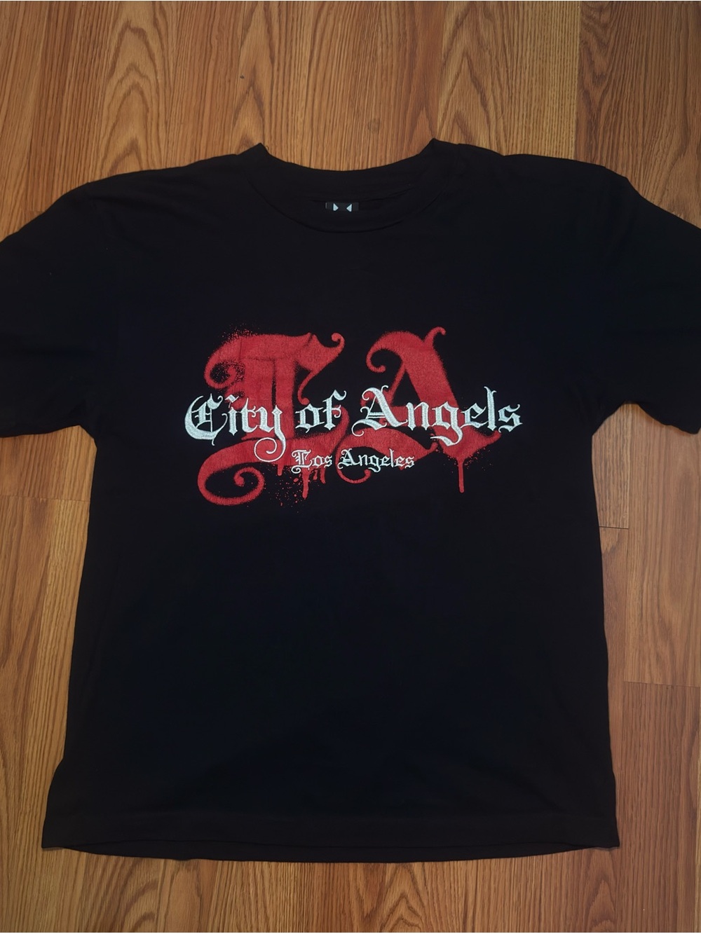 City of Angels Graphic Tee - Black with Red/White Print